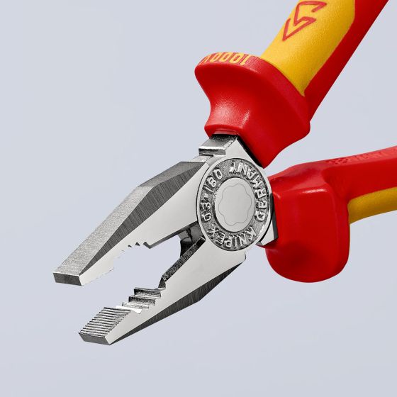 KNIPEX 03 06 180 INSULATED VDE COMBINATION PLIERS 180MM - MonkeyTools