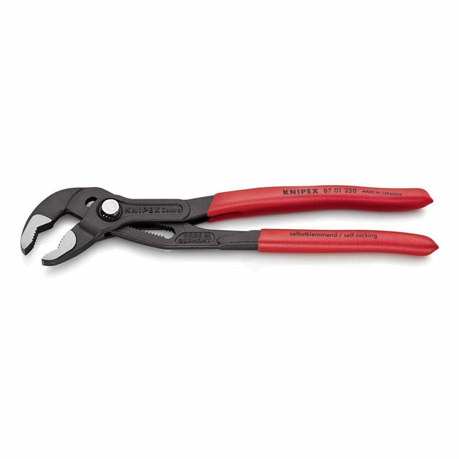 Knipex 87 01 250 Cobra Push-Button Waterpump Multi Grip Pliers Grips 250mm 10" - MonkeyTools