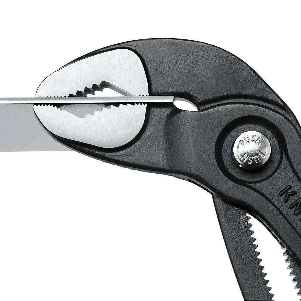 Knipex 87 01 250 Cobra Push-Button Waterpump Multi Grip Pliers Grips 250mm 10" - MonkeyTools