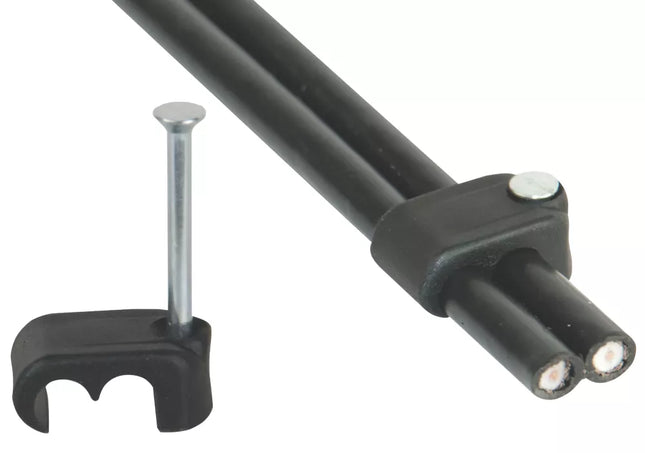 LABGEAR BLACK SHOTGUN COAXIAL CABLE CLIP 0.5MM 100 PACK - MonkeyTools