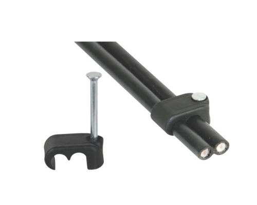 LABGEAR BLACK SHOTGUN COAXIAL CABLE CLIP 0.65MM 100 PACK - MonkeyTools