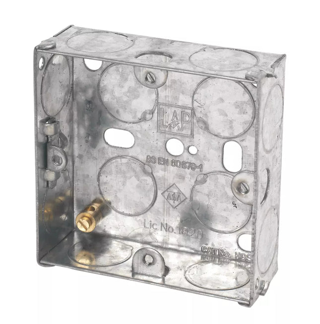 LAP 1-GANG GALVANISED STEEL INSTALLATION BOXES 25MM 10 PACK - MonkeyTools