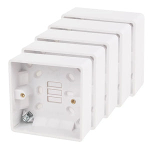LAP 1-GANG SURFACE PATTRESS BACK BOX 32MM 5 PACK - MonkeyTools