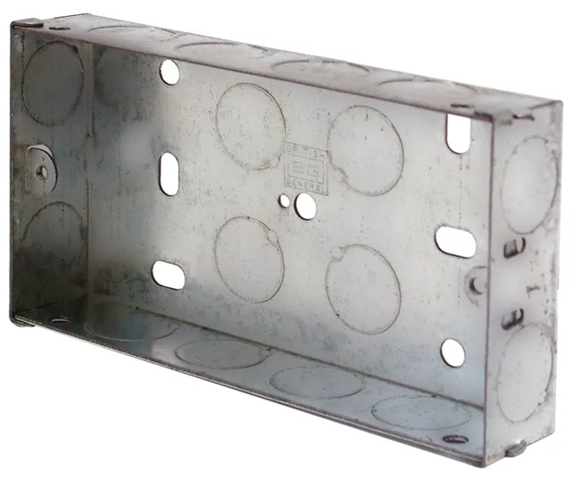 LAP 2-GANG GALVANISED STEEL INSTALLATION BOXES 25MM 10 PACK - MonkeyTools