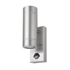 LAP BRONX OUTDOOR UP & DOWN WALL LIGHT WITH PIR SENSOR STAINLESS STEEL