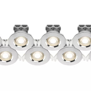 LAP FIXED LED DOWNLIGHTS CHROME 4.5W 420LM 10 PACK - MonkeyTools