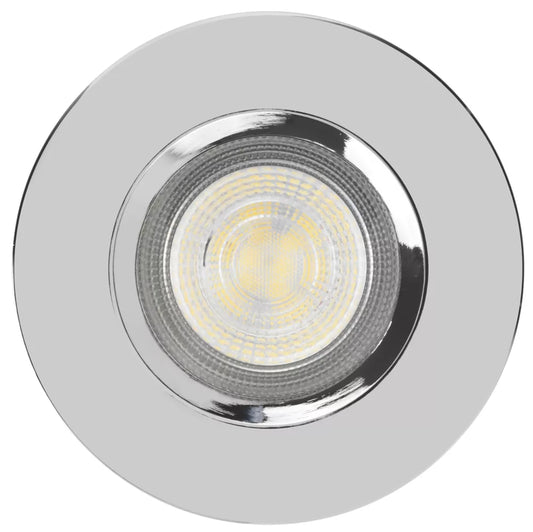 LAP FIXED LED DOWNLIGHTS CHROME 4.5W 420LM 10 PACK - MonkeyTools