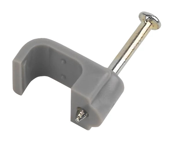 LAP GREY FLAT SINGLE CABLE CLIPS 2.5MM 100 PACK - MonkeyTools
