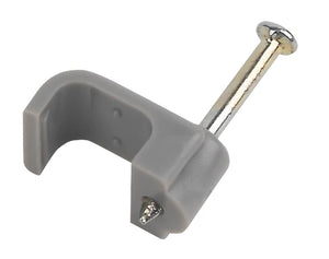LAP GREY FLAT SINGLE CABLE CLIPS 2.5MM 100 PACK - MonkeyTools