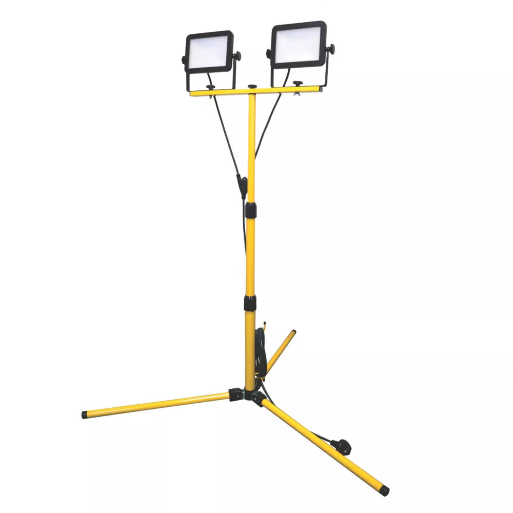 LAP LED MAINS PORTABLE WORK LIGHT WITH TRIPOD 2 X 20W 2 X 2000LM 220-240V - MonkeyTools