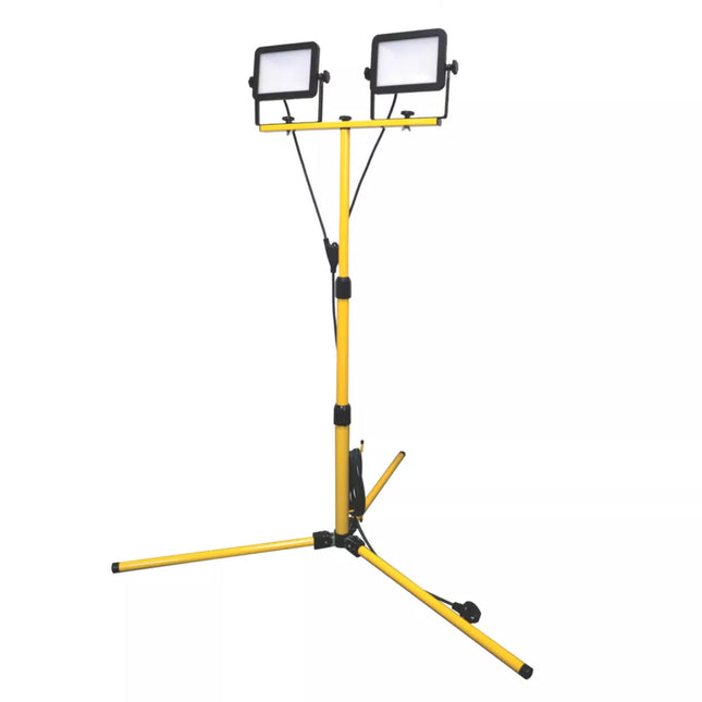 LAP LED MAINS PORTABLE WORK LIGHT WITH TRIPOD 2 X 20W 2 X 2000LM 220-240V - MonkeyTools