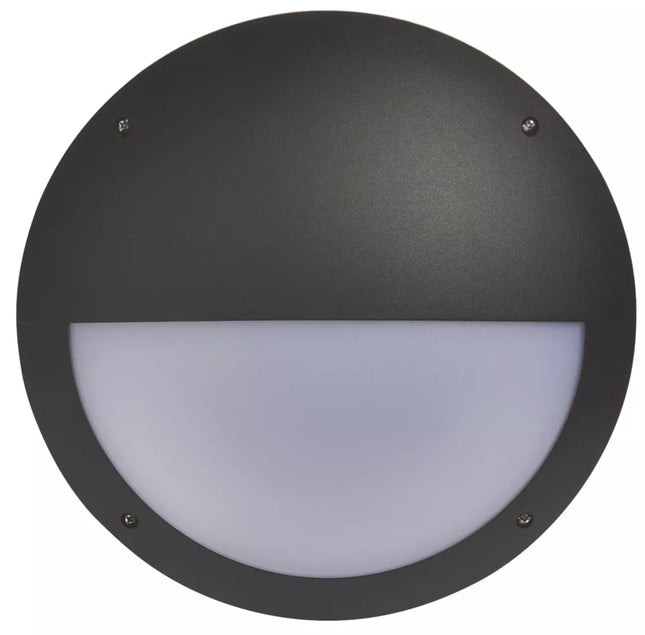 LAP OUTDOOR ROUND LED BULKHEAD MATT BLACK 12W 1000LM - MonkeyTools