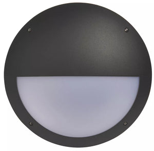 LAP OUTDOOR ROUND LED BULKHEAD MATT BLACK 12W 1000LM - MonkeyTools