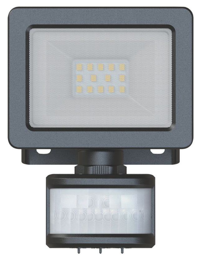 LAP WEYBURN OUTDOOR LED FLOODLIGHT WITH PIR SENSOR BLACK 10W 1000LM - MonkeyTools