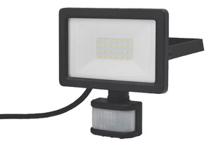 LAP WEYBURN OUTDOOR LED FLOODLIGHT WITH PIR SENSOR BLACK 20W 2000LM - MonkeyTools