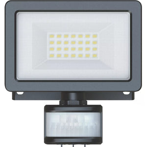 LAP WEYBURN OUTDOOR LED FLOODLIGHT WITH PIR SENSOR BLACK 20W 2000LM - MonkeyTools