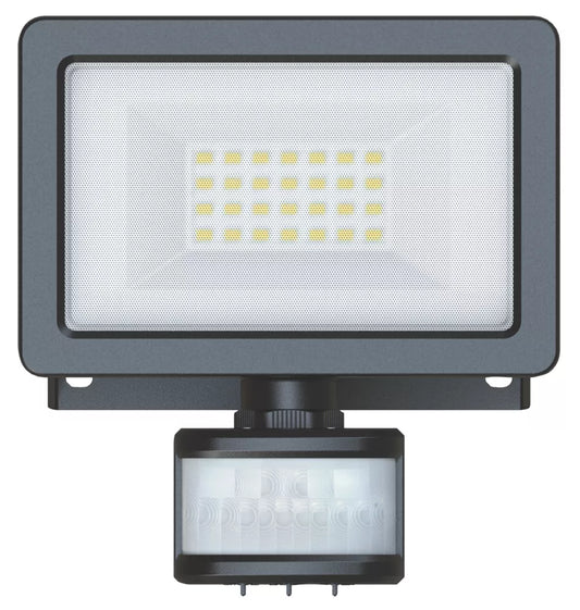 LAP WEYBURN OUTDOOR LED FLOODLIGHT WITH PIR SENSOR BLACK 20W 2000LM - MonkeyTools