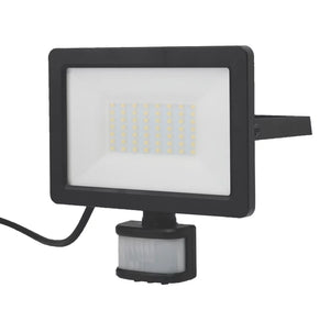 LAP WEYBURN OUTDOOR LED FLOODLIGHT WITH PIR SENSOR BLACK 30W 3000LM - MonkeyTools