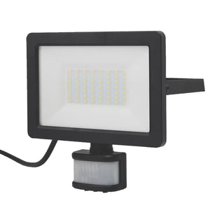 LAP WEYBURN OUTDOOR LED FLOODLIGHT WITH PIR SENSOR BLACK 30W 3000LM - MonkeyTools