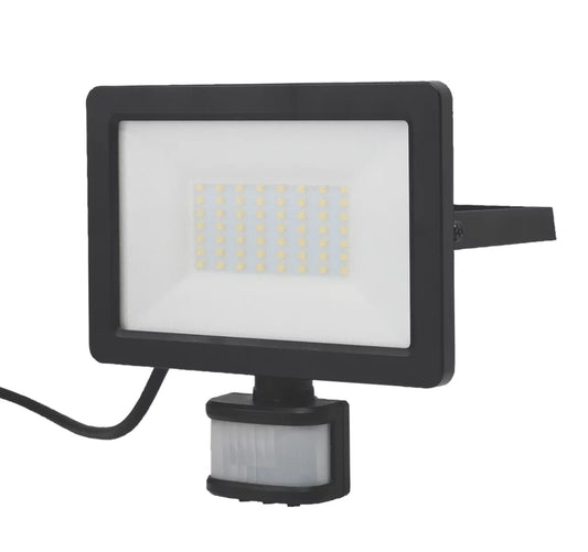 LAP WEYBURN OUTDOOR LED FLOODLIGHT WITH PIR SENSOR BLACK 30W 3000LM - MonkeyTools