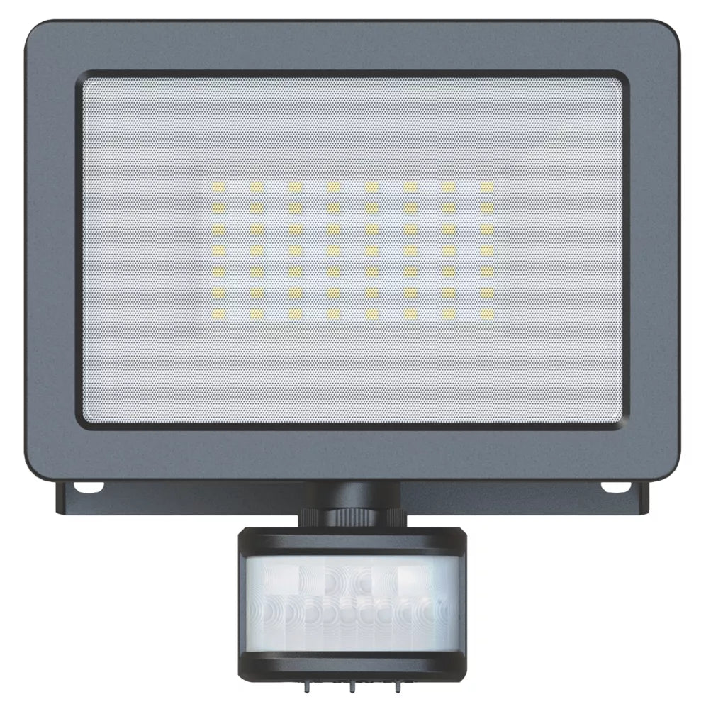 LAP WEYBURN OUTDOOR LED FLOODLIGHT WITH PIR SENSOR BLACK 30W 3000LM - MonkeyTools