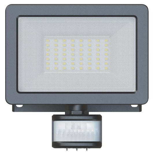 LAP WEYBURN OUTDOOR LED FLOODLIGHT WITH PIR SENSOR BLACK 30W 3000LM - MonkeyTools