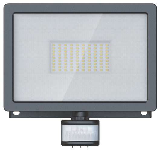 LAP WEYBURN OUTDOOR LED FLOODLIGHT WITH PIR SENSOR BLACK 50W 5000LM - MonkeyTools