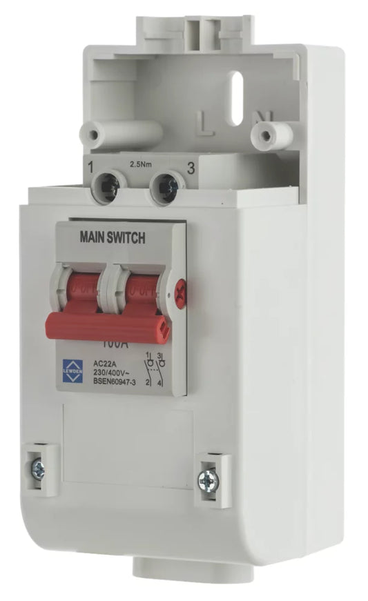 LEWDEN 100A 1+N ISOLATOR SWITCH - MonkeyTools