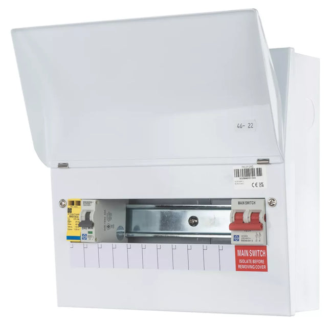 LEWDEN PRO 13-MODULE 9-WAY PART-POPULATED MAIN SWITCH CONSUMER UNIT WITH SPD - MonkeyTools