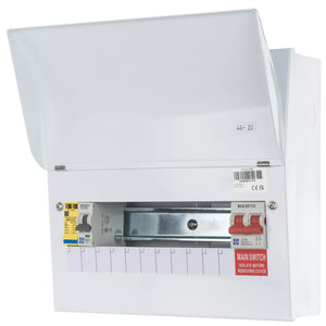 LEWDEN PRO 13-MODULE 9-WAY PART-POPULATED MAIN SWITCH CONSUMER UNIT WITH SPD - MonkeyTools