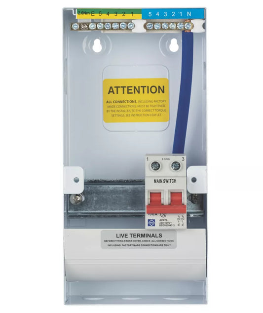 LEWDEN PRO 5-MODULE 2-WAY PART-POPULATED MAIN SWITCH CONSUMER UNIT - MonkeyTools