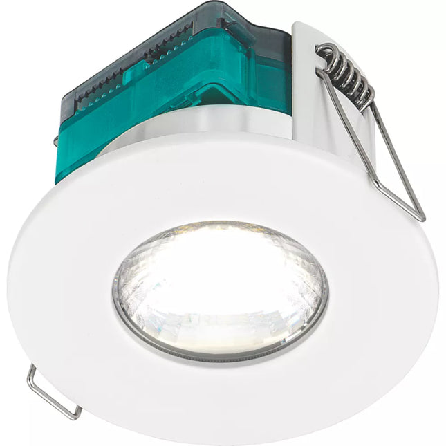LUCECO FTYPE ESSENCE FLAT FIXED FIRE RATED LED DOWNLIGHT WHITE 5W 515LM - MonkeyTools