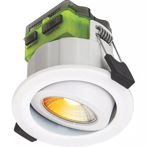 LUCECO FTYPE MK 2 ADJUSTABLE CYLINDER FIRE RATED LED DOWNLIGHT DIM TO WARM & CCT WHITE 4-6W 675/690LM - MonkeyTools
