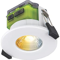 LUCECO FTYPE MK 2 FLAT FIXED CYLINDER FIRE RATED LED DOWNLIGHT CCT COLOUR CHANGE WHITE 4-6W 710/725/750/745LM - MonkeyTools