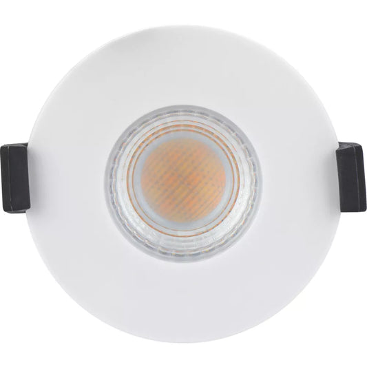 LUCECO FTYPE MK 2 FLAT FIXED CYLINDER FIRE RATED LED DOWNLIGHT DIM TO WARM & CCT WHITE 4-6W 675/690LM - MonkeyTools