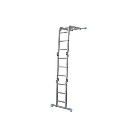 MAC ALLISTER 4-SECTION ALUMINIUM FOLDING LADDER 3.17M - MonkeyTools