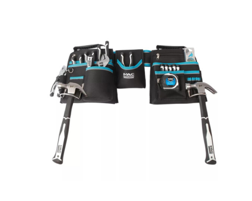 MAC ALLISTER TOOL BELT & DOUBLE POUCH 35-47" - MonkeyTools