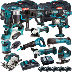 Makita 14 Piece Power Tool Kit 18V LXT 5 x 5.0Ah Batteries  T4TKIT-253 - MonkeyTools