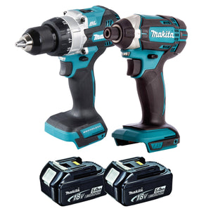 Makita 18V 2 Piece Cordless Kit with 2 x 5.0Ah Batteries MTKIT-243 - MonkeyTools