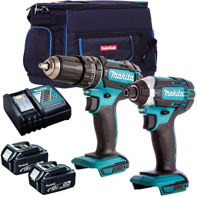 Makita 18V 2 Piece Power Tool Kit with 1 x 5.0Ah Batteries MTKIT-99790 - MonkeyTools