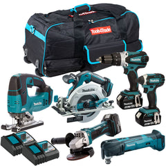 Makita 18V 6 Piece Tool Kit with 3 x 5.0Ah Batteries & Charger T4TKIT-3663
