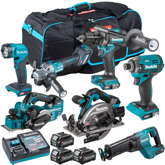 Makita 40V XGT 7 Piece Brushless Power Tool Kit with 3 x 2.5Ah Battery T4TKIT-16050 - MonkeyTools