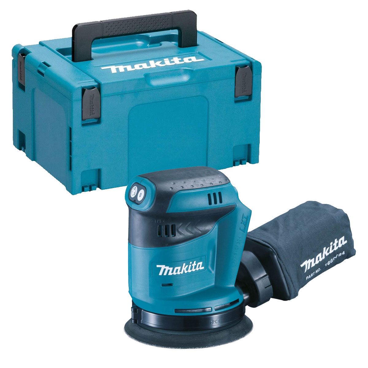 Makita DBO180Z 18V 125mm Random Orbit Sander with Makpac Type 3 Case - MonkeyTools