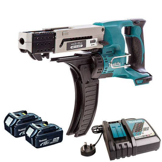 Makita DFR550Z 18v LXT Screwdriver With 2 x 5.0Ah Battery & Charger - MonkeyTools
