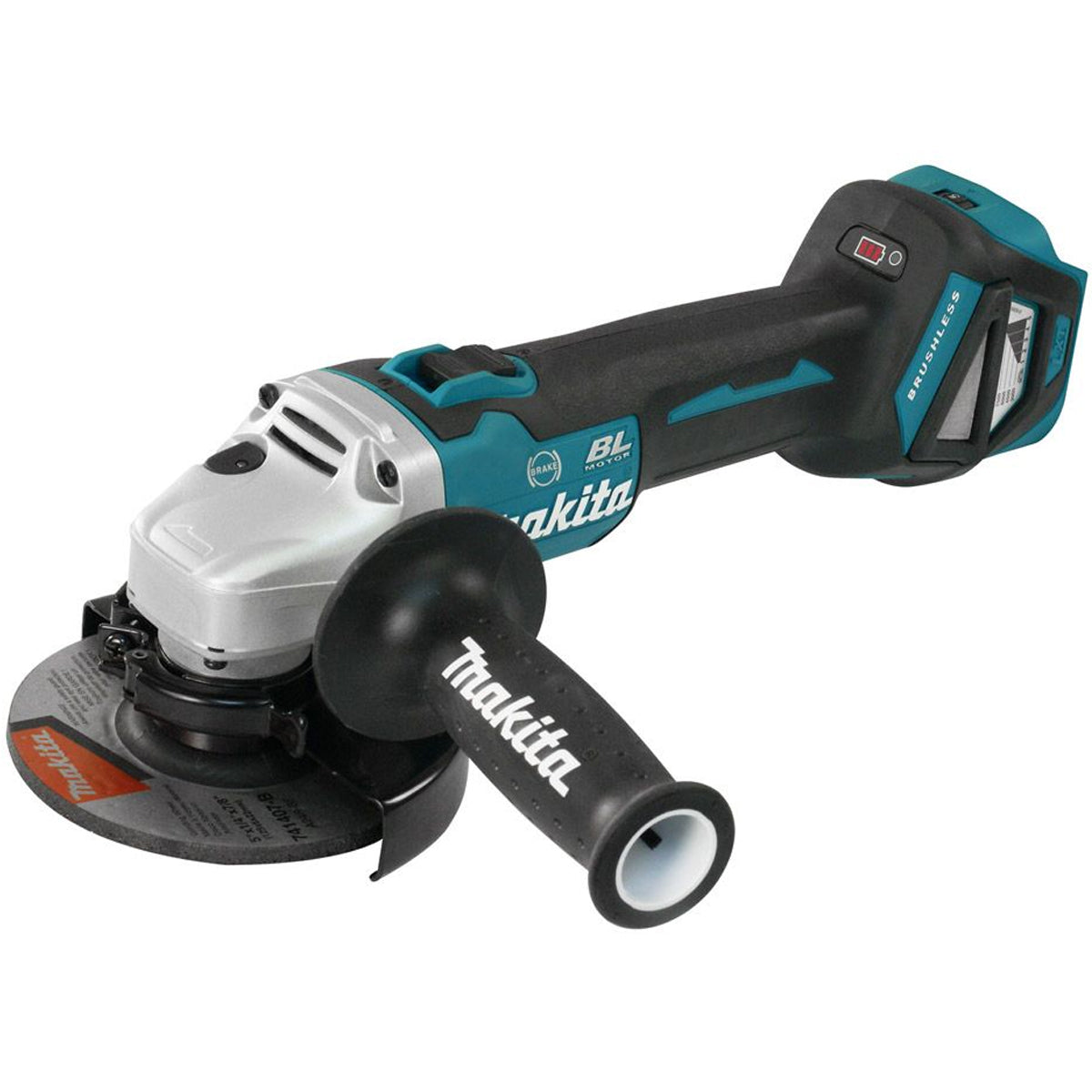 Makita DGA513Z 18V Brushless 125mm Angle Grinder with 2 x 5.0Ah Batteries & Charger in Case - MonkeyTools