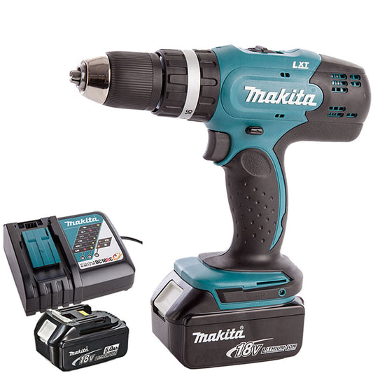 Makita DHP453Z 18v 13mm LXT Combi Drill With 2 x 5.0Ah Batteries & Charger - MonkeyTools
