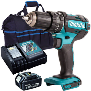 Makita DHP482Z 18V 2 Speed Combi Drill with 1 x 5.0Ah Battery Charger & Bag - MonkeyTools