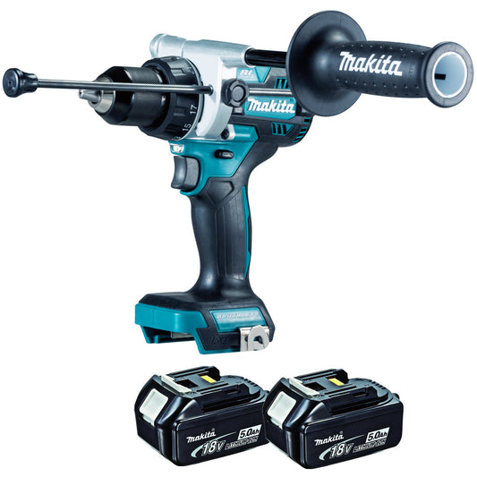 Makita DHP486Z 18v LXT Combi Hammer Drill With 2 x 5.0Ah Batteries - MonkeyTools