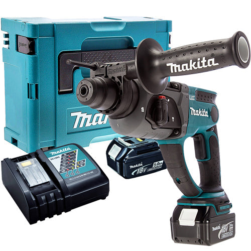 Makita DHR202Z 18V SDS+ Rotary Hammer Drill With 2 x 5.0Ah Batteries & Charger In Case - MonkeyTools