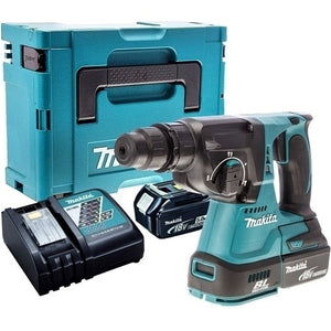 Makita DHR242Z 18V SDS+ Brushless Hammer Drill with 2 x 5.0Ah Batteries & Charger in Case - MonkeyTools